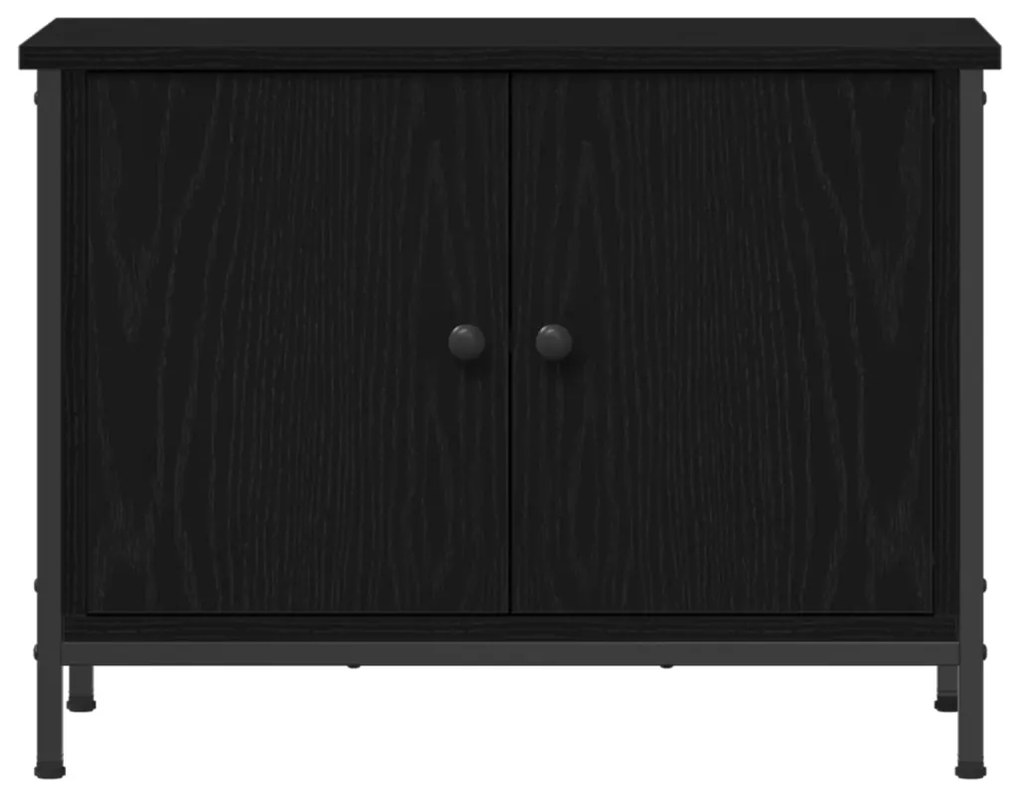 fekete tölgy TV állvány Fekete tölgy Szerelt fa 60 x 35 x 45 cm