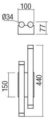 Redo 01-2035 - LED Fali lámpa MADISON 4xLED/4W/230V fekete