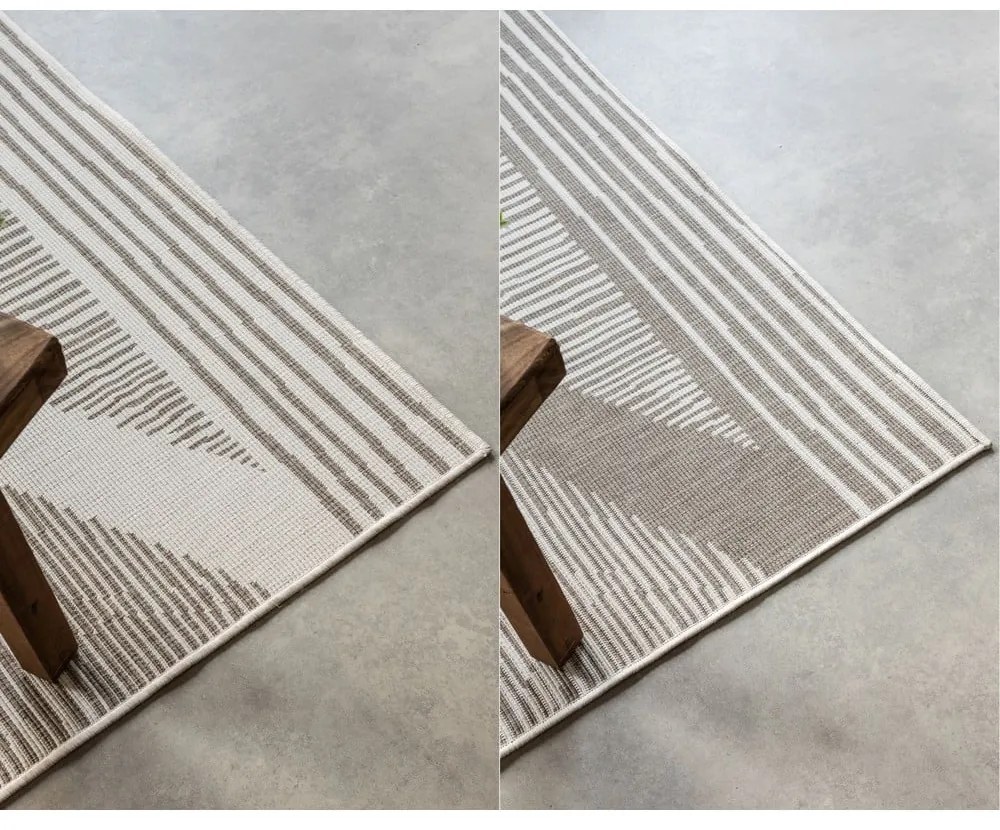 Barna-krémszínű kültéri szőnyeg 120x170 cm Gemini – Elle Decoration