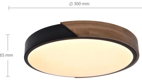 Brilagi - LED Mennyezeti lámpa PILANA LED/24W/230V tölgy átm. 30 cm