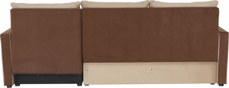 Univerzális ülőgarnitúra, barna/bézs, PAULITA NEW
