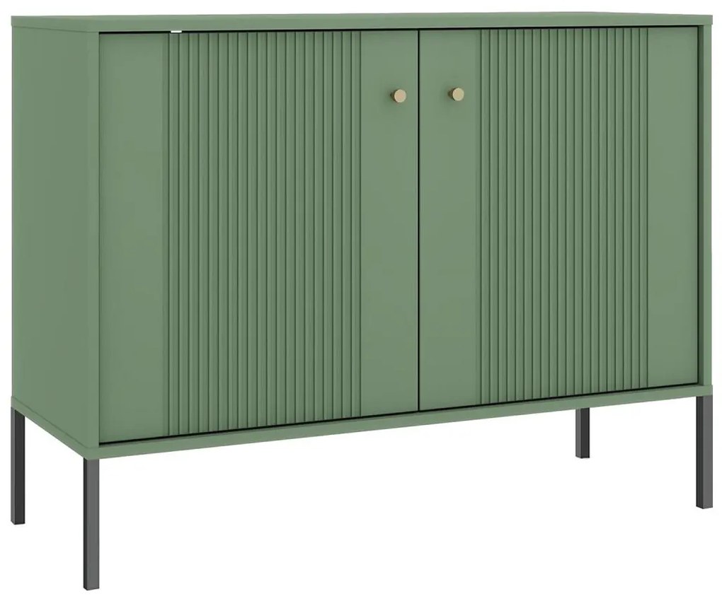 Komód LUE zöld/fekete