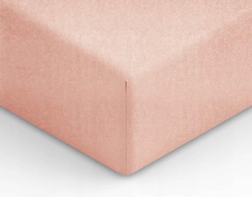 Gumis frottír lepedő 180x200 púderszínű