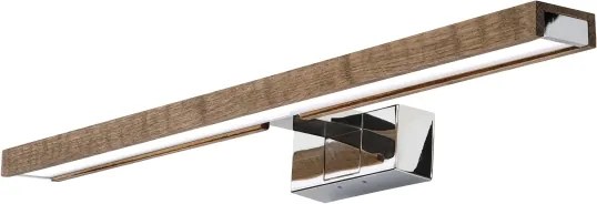 Brilagi -LED Fürdőszobai LED tükörvilágítás 3 az 1-ben WOODY MIRROR LED/12W/230V IP44 króm/tölgy-dió