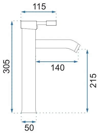 REA-B0027 - GRAF mosdócsaptelep 30,5 cm, fényes króm