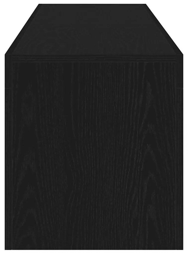 fekete tölgy szerelt fa TV-szekrény LED-ekkel 140x36,5x40 cm