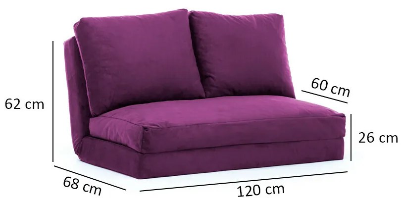 Taida Purple kinyitható kanapé