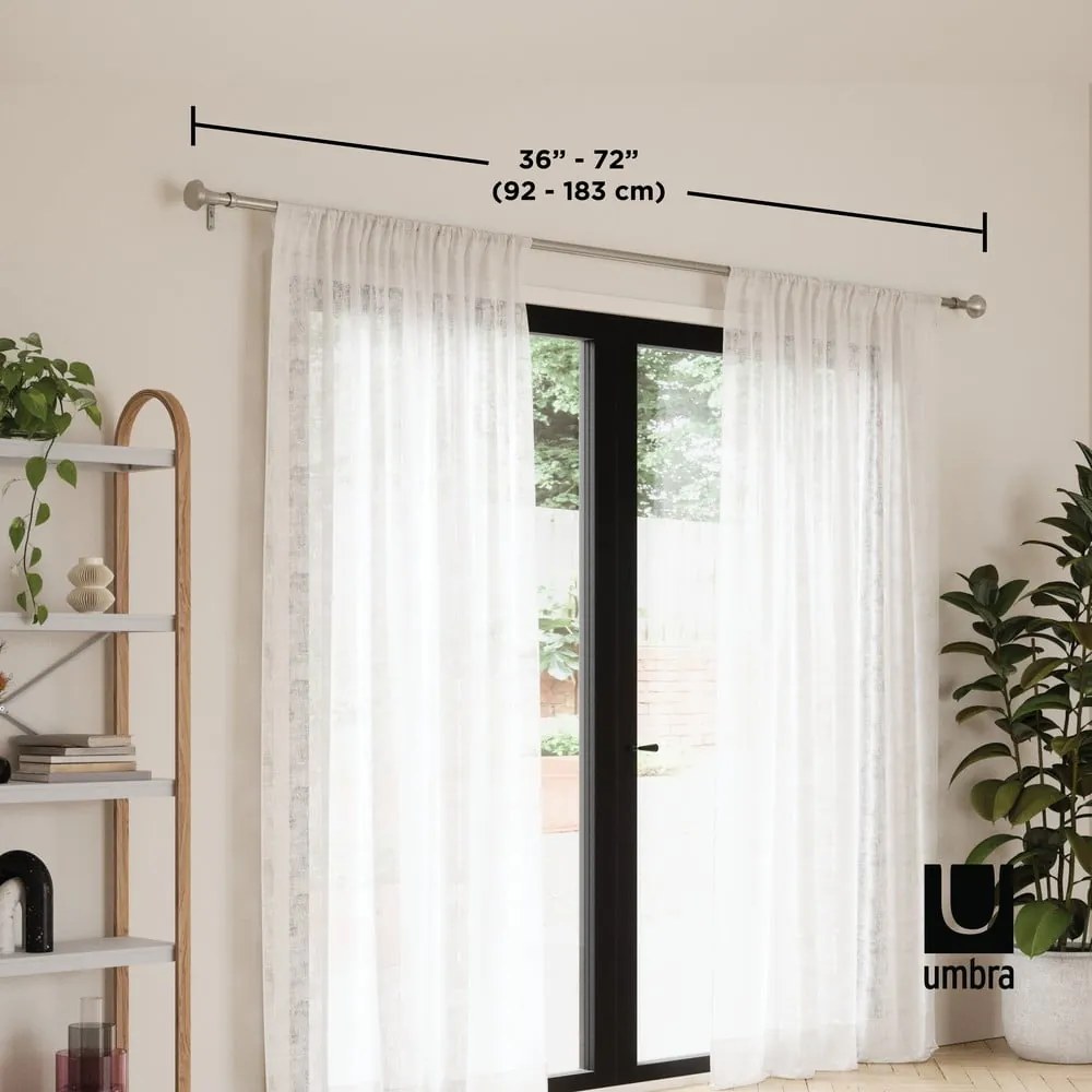 Acél bővíthető függönykarnis 91 - 183 cm Ella – Umbra