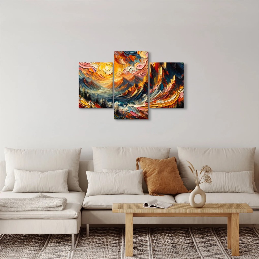 Kép - Hegyek, melyeket napfény ölel (90x60 cm)