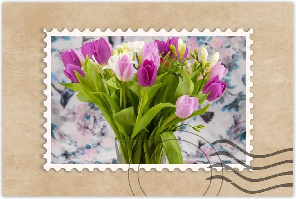 Poszterek 60x40 Tulipán csokor Virágok