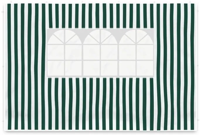 GARTHEN Sátor oldalfal szett 2 db fehér/zöld