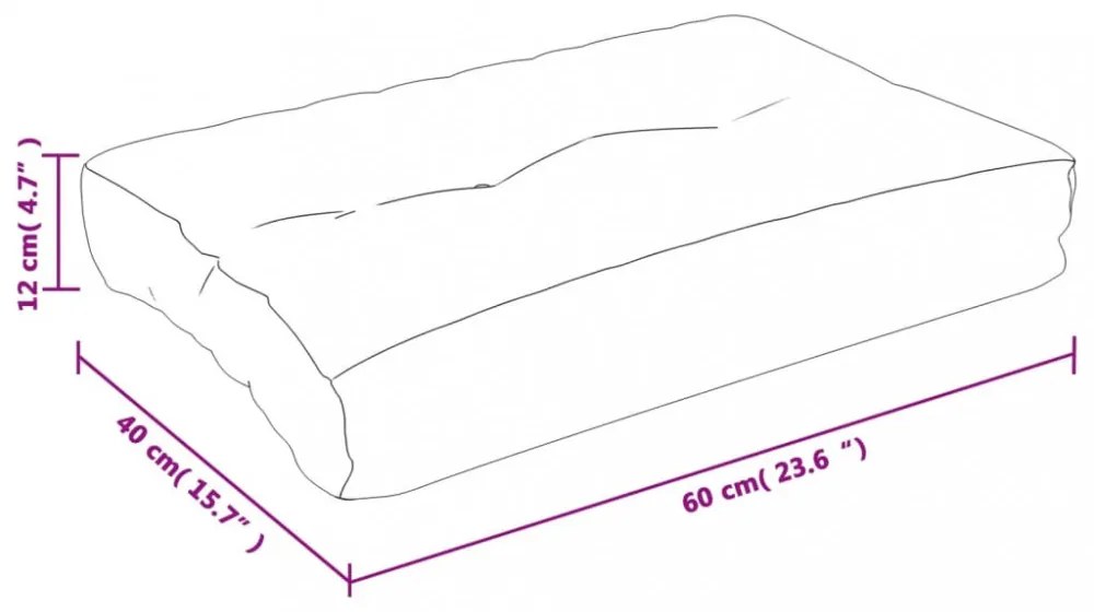 rózsaszín szövet raklappárna 60 x 40 x 12 cm