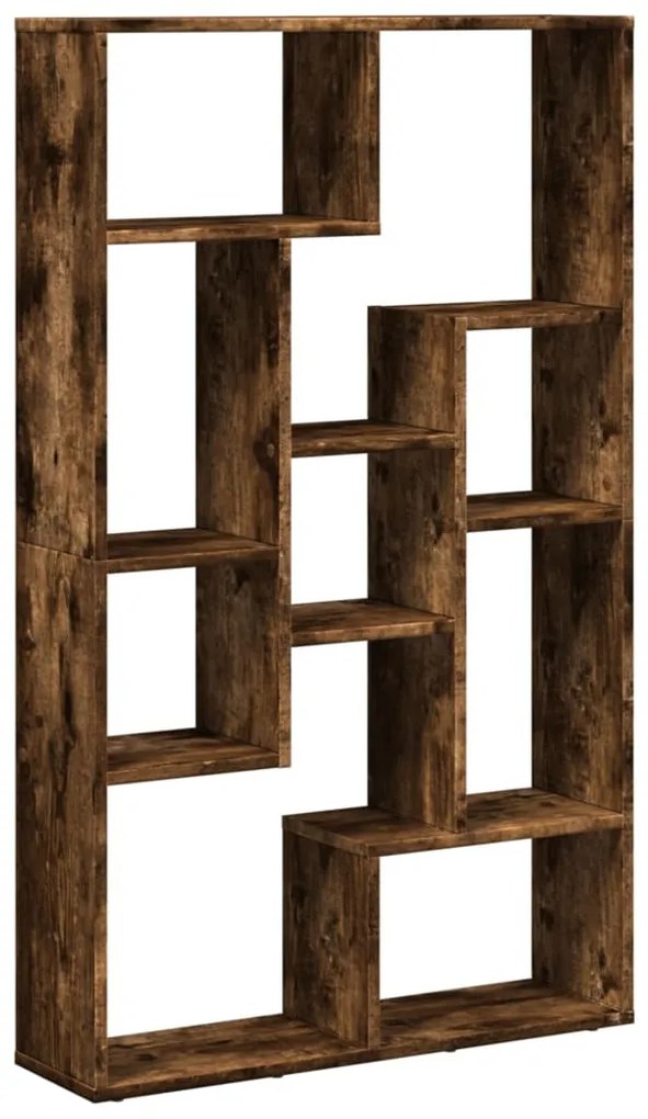 füstös tölgy színű szerelt fa könyvespolc 72 x 20 x 120 cm