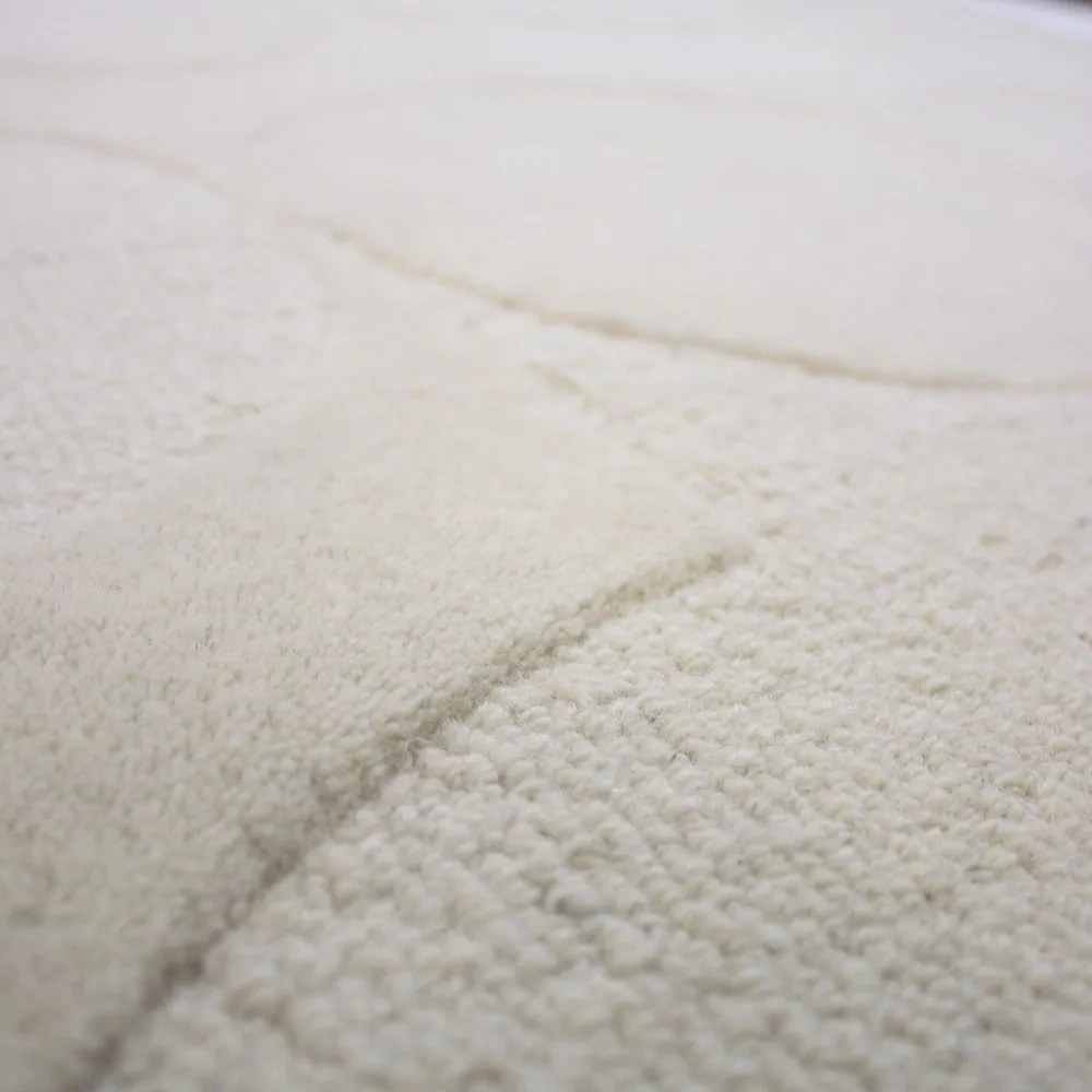 Elefántcsont színű kézi szövésű gyapjú szőnyeg 120x170 cm Gigi – Flair Rugs