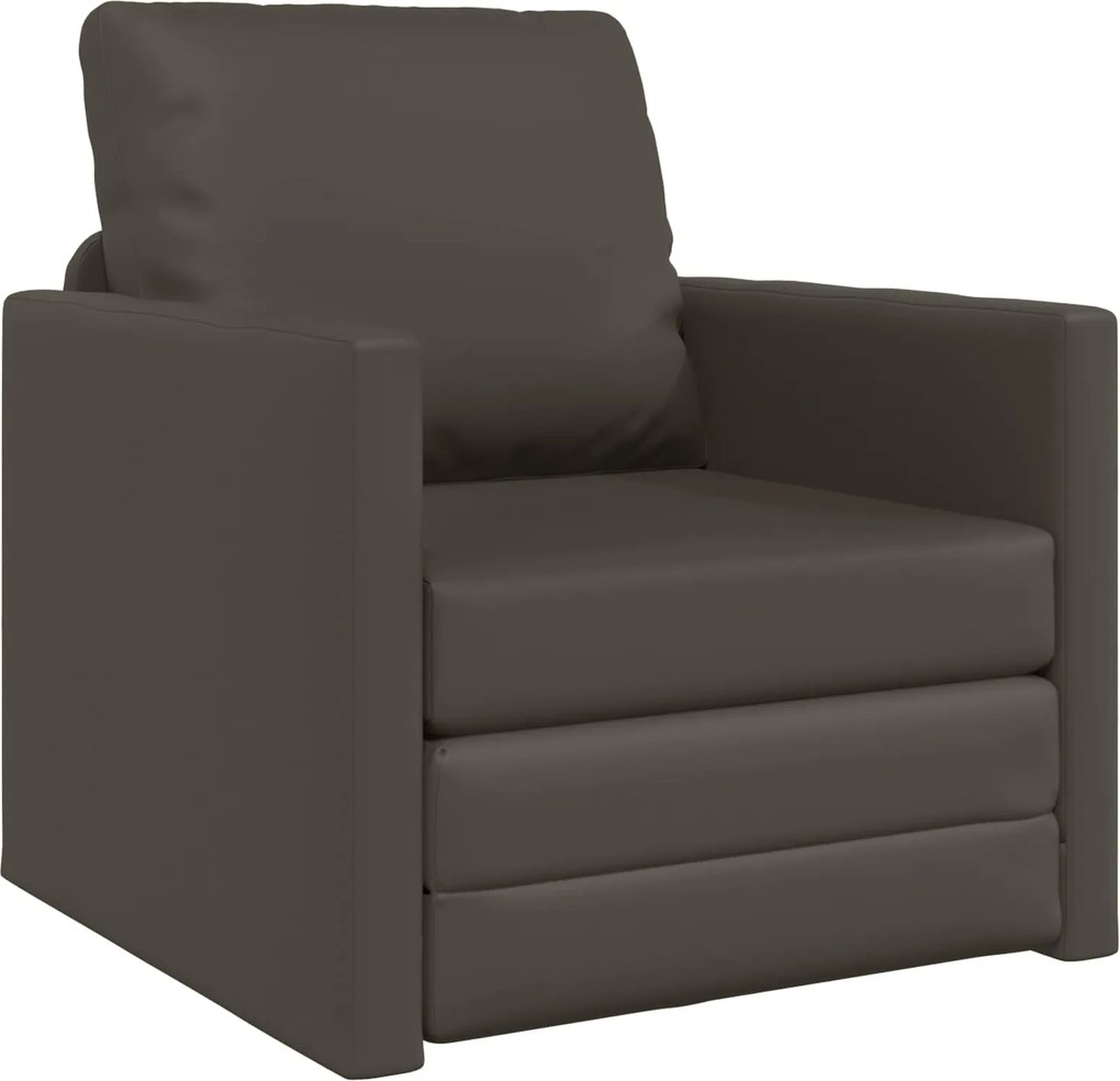 vidaXL Kanapéágy 60cm Szürke Mübőr