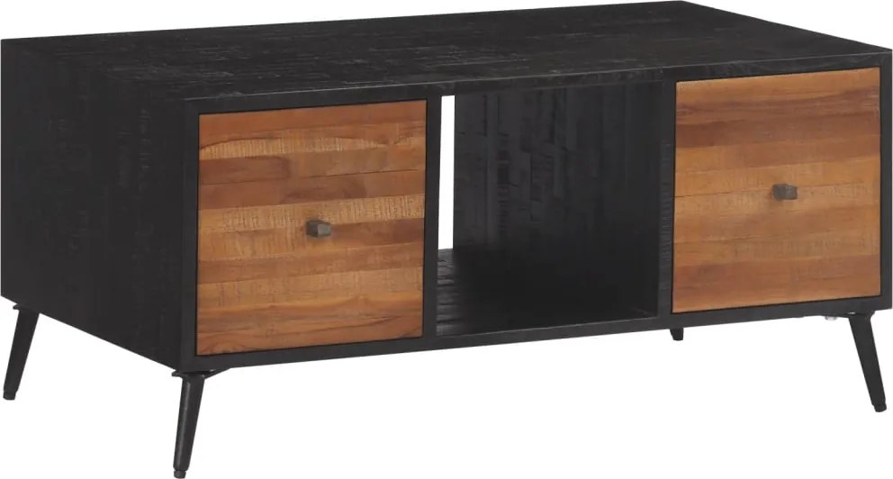 vidaXL tömör újrahasznosított tíkfa dohányzóasztal 90 x 50 x 41 cm