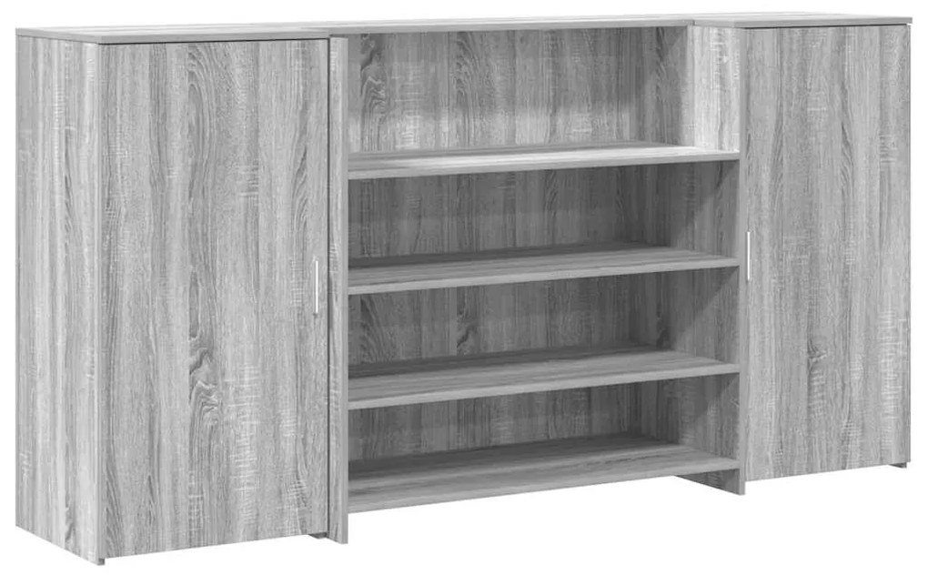 recepciós pult szürke sonoma 200x50x103,5 cm szerelt fa