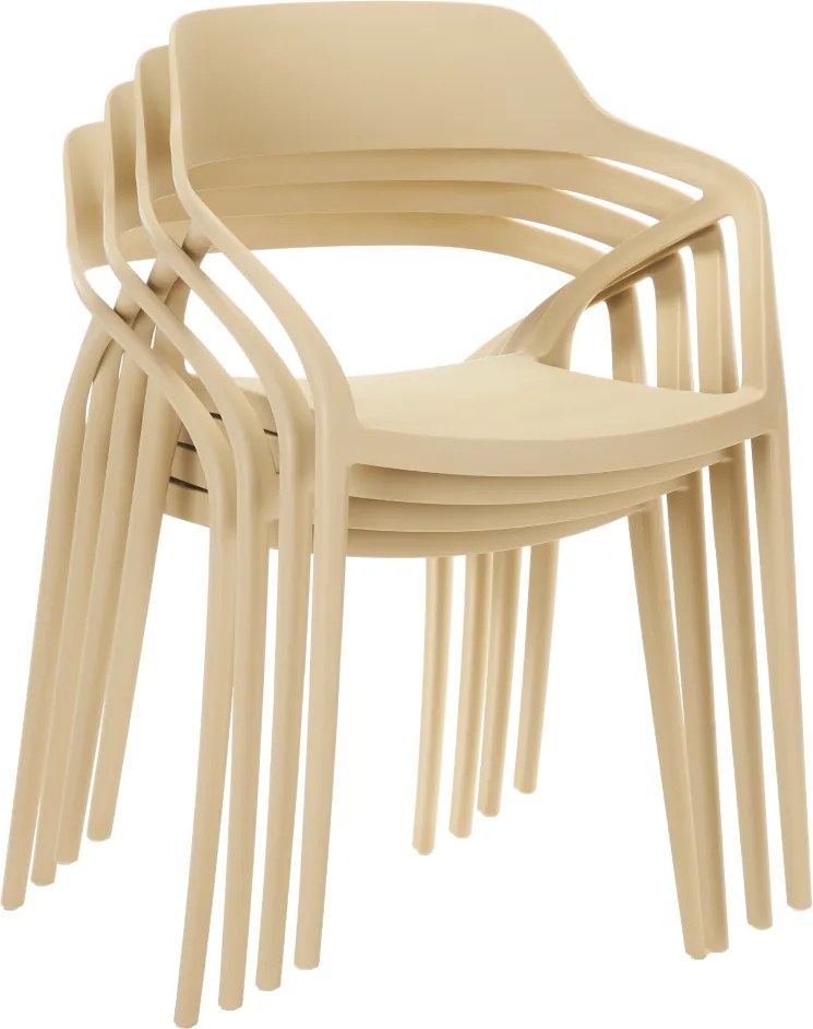 Rakásolható szék, szürkésbarna Taupe, ALFIO