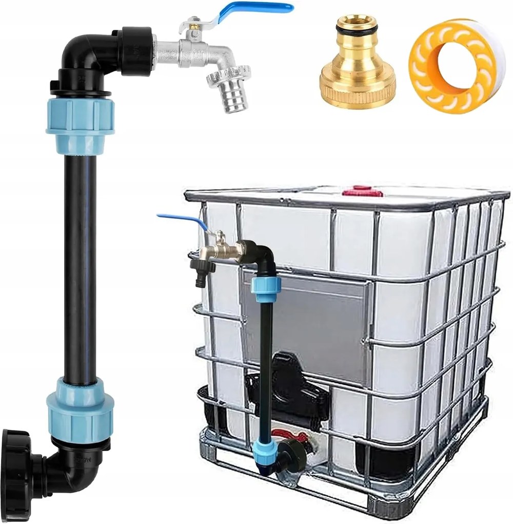 Mauzer csaptelep 3/4 magas csaptelep esővízgyűjtő tartályhoz lefolyó hordó