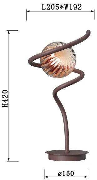 ONLI - Asztali lámpa FRIDA 1xG9/10W/230V 42 cm réz