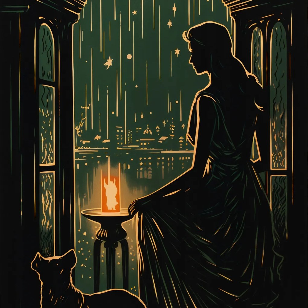 Poszter 40x40cm Éjszakai suttogás