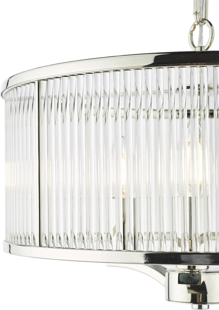 Dar Lighting glamour modern függeszték evelyn polírozott nikkel dareve0338