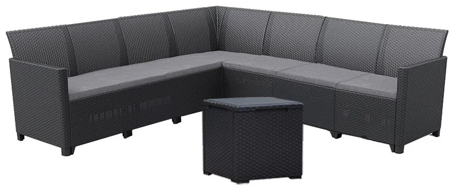 Claire IV 7 személyes kerti bútor garnitúra vigo tárolós asztallal