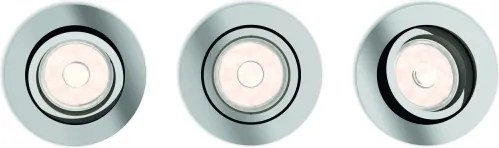 Philips 50393/11/PN - 3x LED RGBW dimmelhető beépíthető mennyezeti lámpa 1xGU10/4,8W/230V króm + távirányító