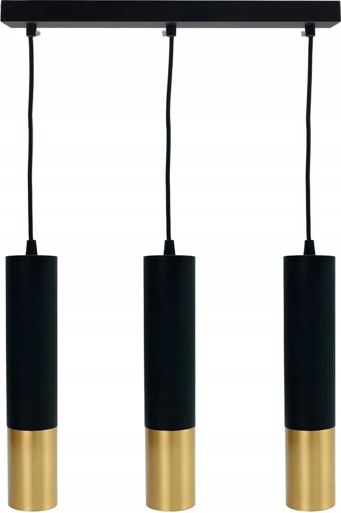 IdeaLED Függőlámpa Circus 3xGU10 Fekete/Arany 110cm IP20
