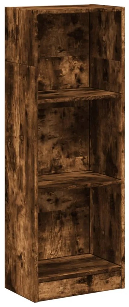 füstös tölgy színű szerelt fa könyvszekrény 40 x 24 x 109 cm