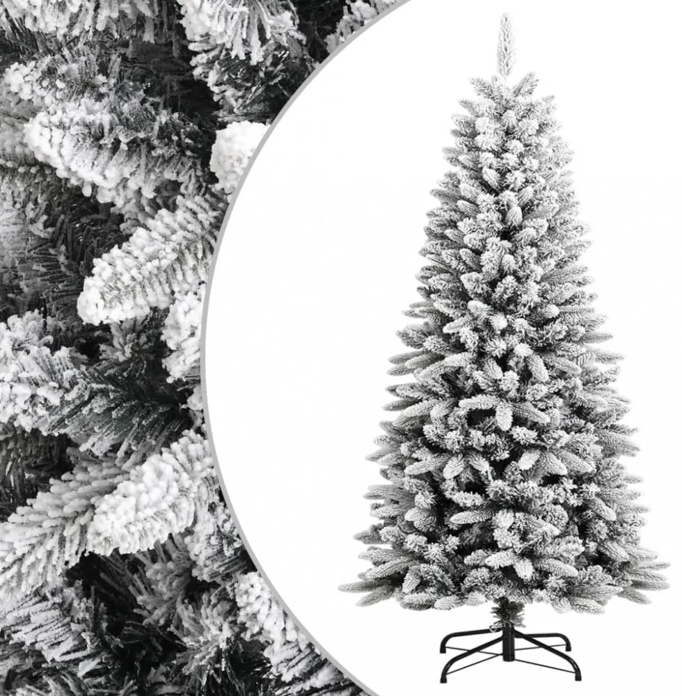 PVC és polietilén műkarácsonyfa pelyhes hóval 120 cm