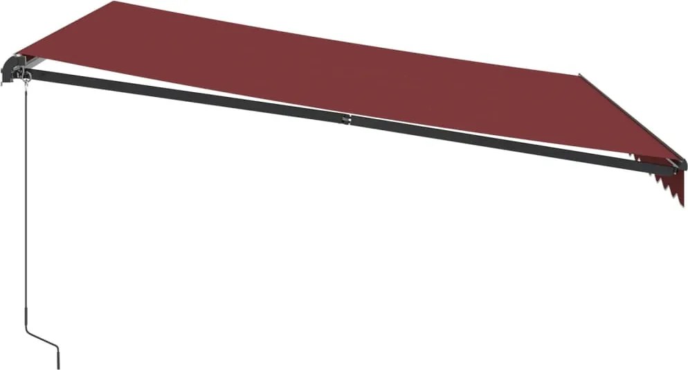 Burgundi vörös kézzel kihúzható napellenző 400 x 350 cm