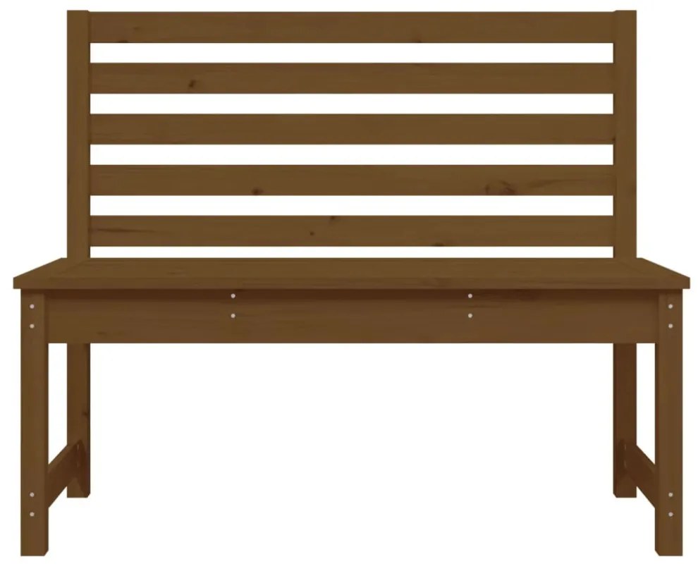 mézbarna tömör fenyőfa kerti pad 109 cm