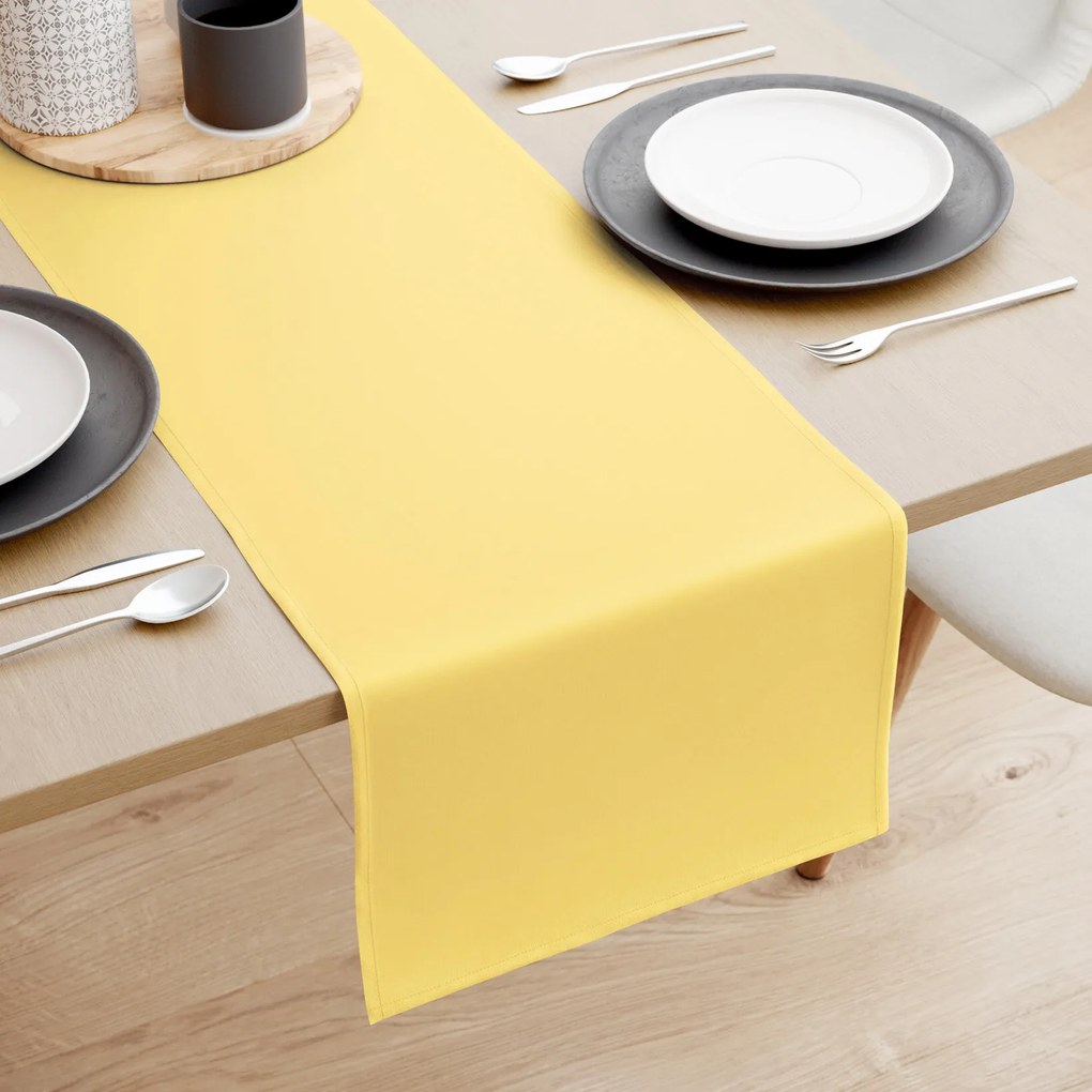 Goldea pamut asztali futó - sárga 50x140 cm