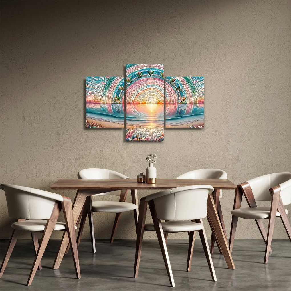 Kép – Naplemente mozaik (90x60 cm)