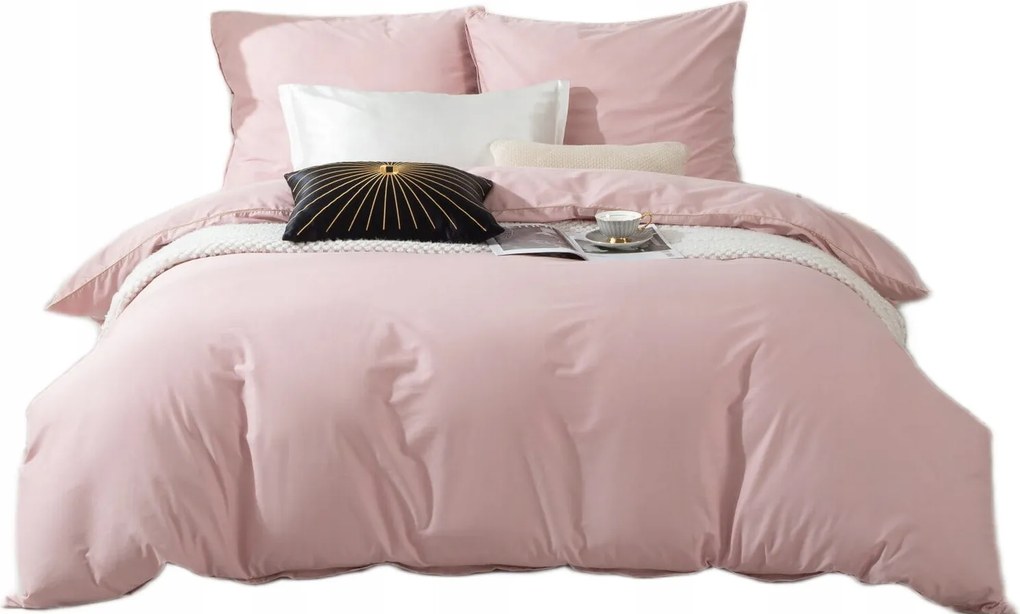 Queen ágyneműhuzat 220x200 púderszínű, arany szegéllyel