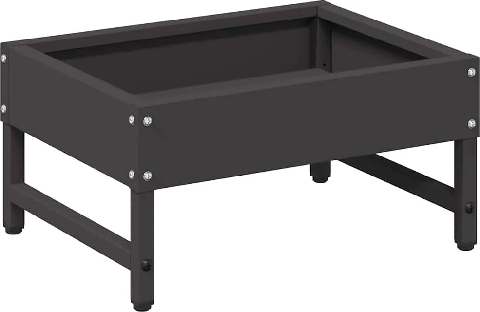 vidaXL Madár Etető Fekete 80 x 28 x 13.5 cm Hidegen Hengerelt Acél