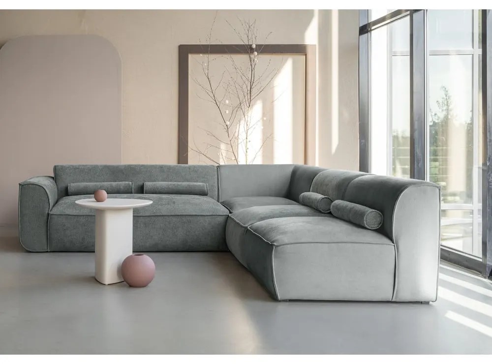 Világoszöld sarokkanapé (jobb oldali) Flex Felix – Miuform