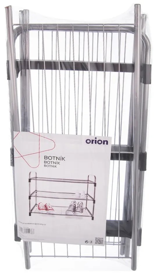 Ezüstszínű fém cipőtartó állvány – Orion
