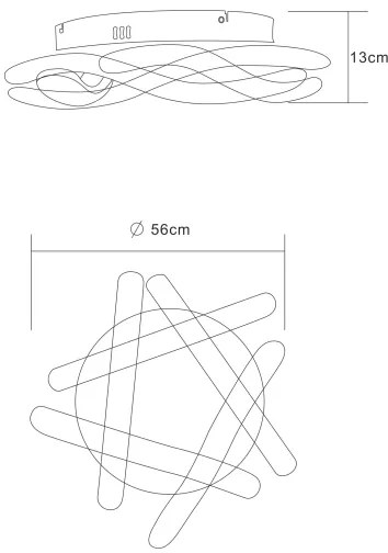 GLOBO 67833-60 - LED Mennyezeti lámpa NABRO 5xLED/12W/230V