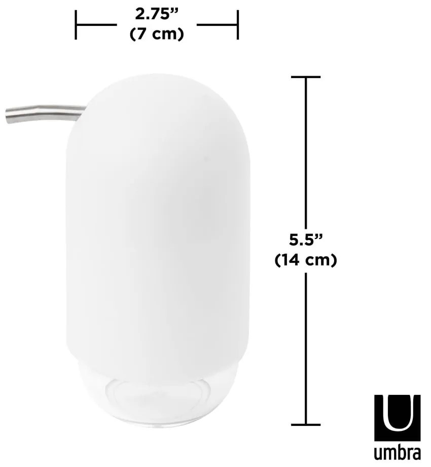 Fehér műanyag szappanadagoló 230 ml Touch – Umbra