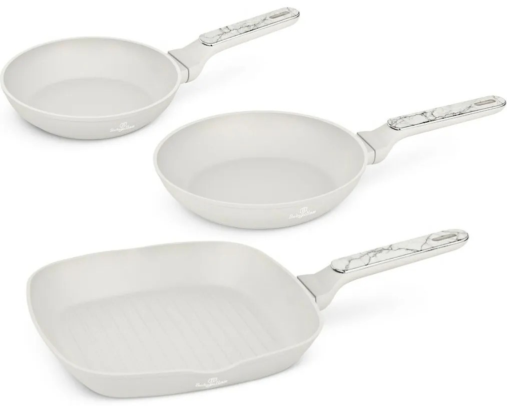 BerlingerHaus Sahara Marble titánbevonatú serpenyő szett, 2+1 db