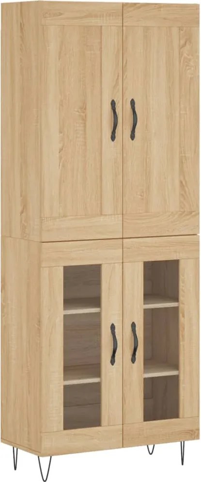 vidaXL sonoma tölgy szerelt fa magasszekrény 69,5 x 34 x 180 cm
