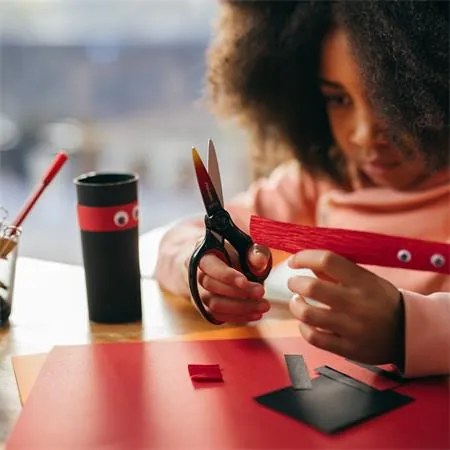 Olló, iskolai, 15 cm, FISKARS, ombré piros (IF1067853)