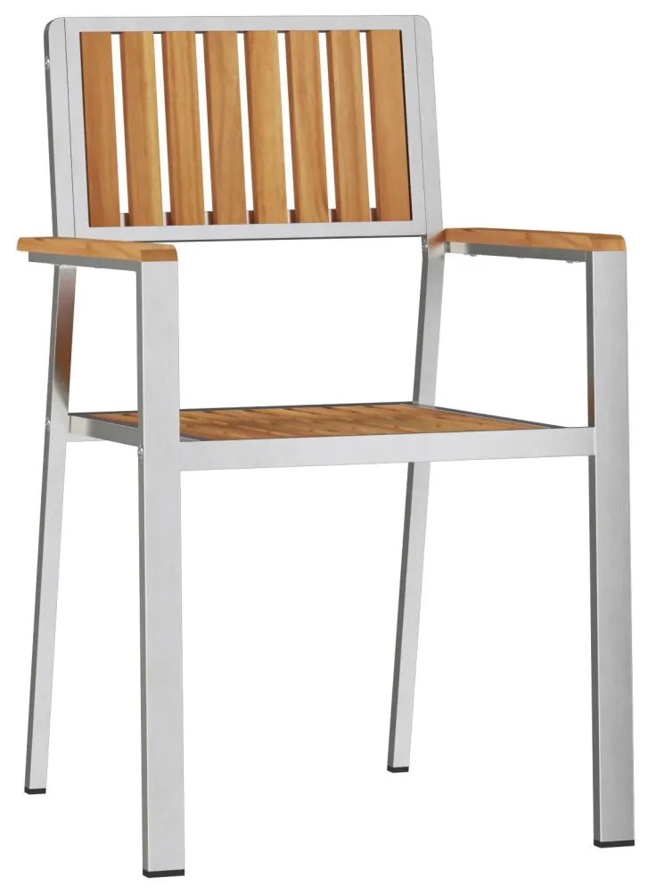 Kertiétkezőkészlet 3 pcs Barna Szilárd teakfa
