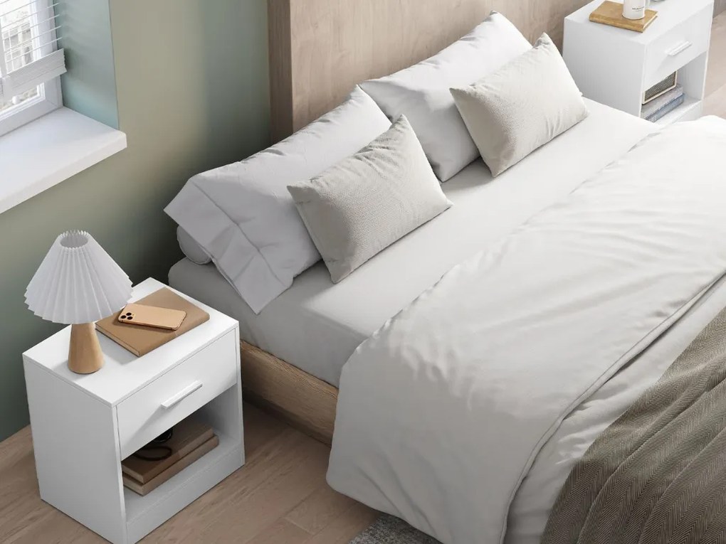 Éjjeliszekrények NOVERA szett 2 db 39x28 cm, fehér