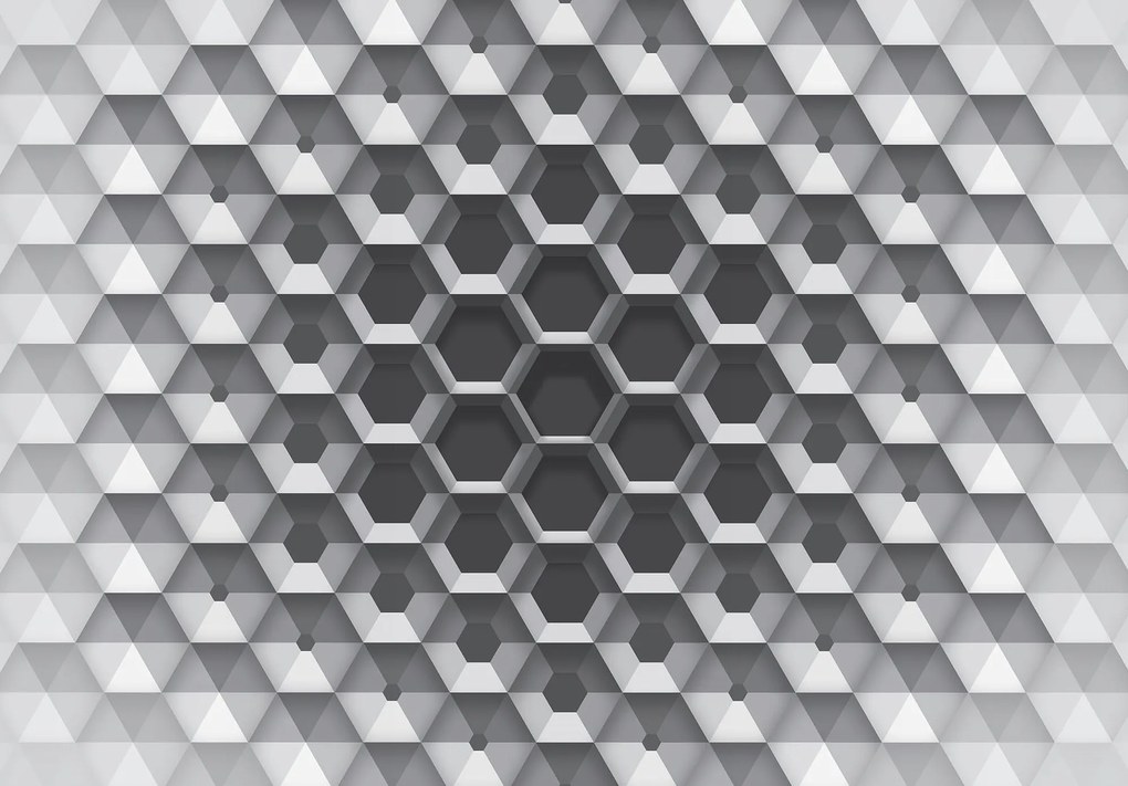 Fotótapéta Geometrikus Hatszögek 3D 368x280 Modern design +ragasztó
