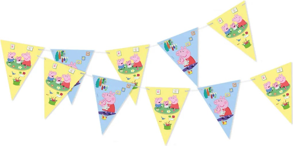 Peppa malac Story Time zászlófüzér 2,4 m