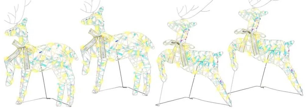 LED rénszarvasok 80 LED-del 4 pcs Többszínű PET