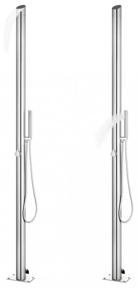 rozsdamentes acél kerti zuhany 220 cm